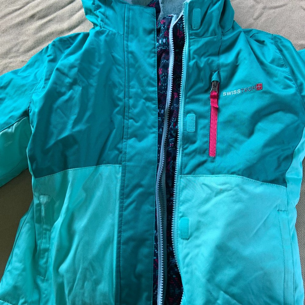 2 Swiss Tech Ski Coats for girls bought new at Walmart with Removable Inner Coat